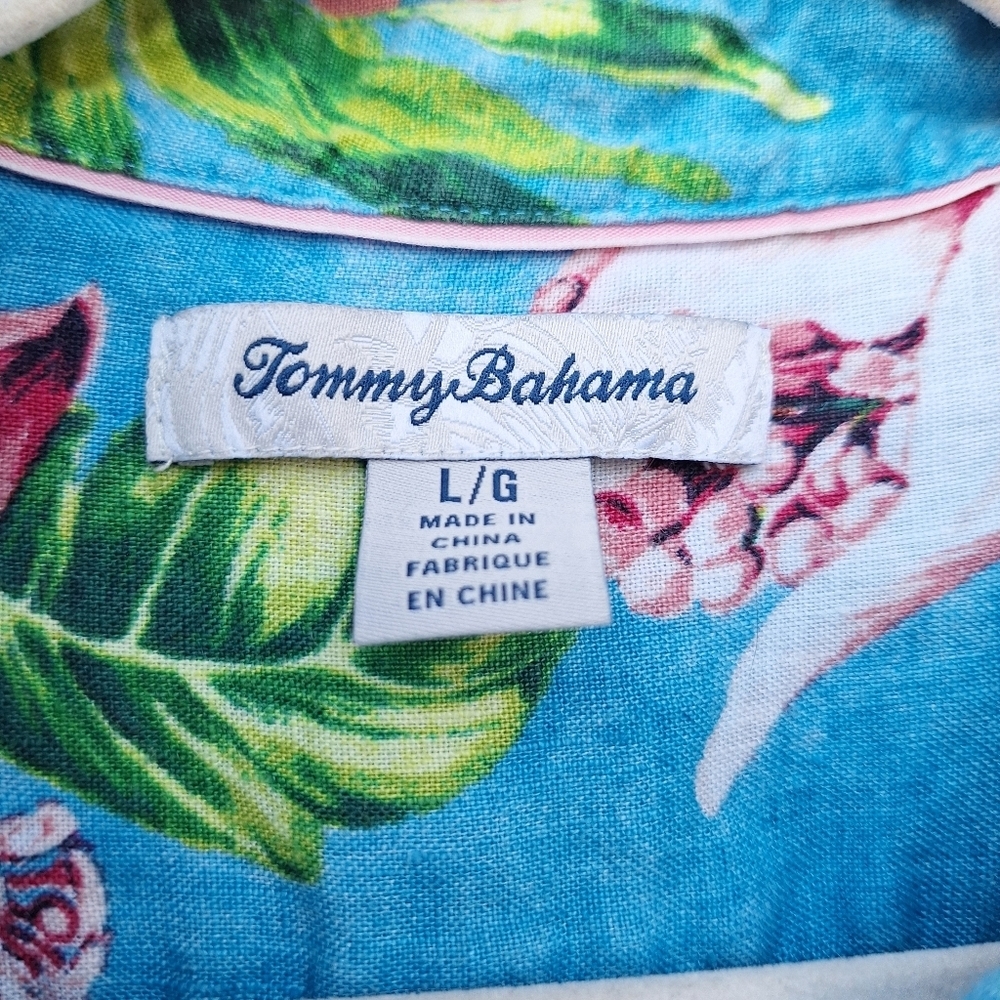 Tommy Bahama Blue Tropical Floral Button-Up Shirt - Women's - Picture 5 of 6